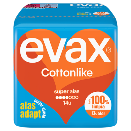Compresas Evax Cottonlike super alas. Pack...