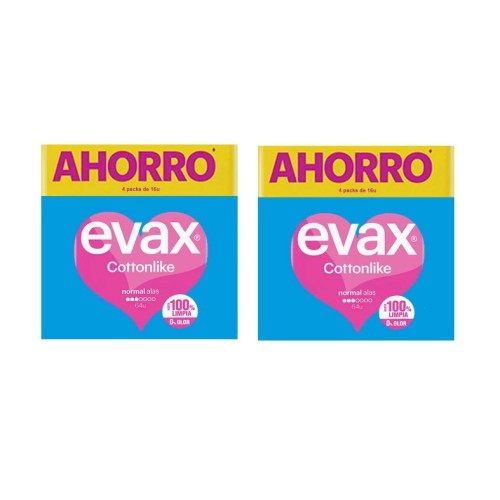 Compresas Evax Cottonlike Alas Normal. Pack Ahor