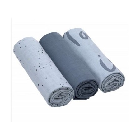 Pack de 3 Muselinas 85x85cm. Lässig