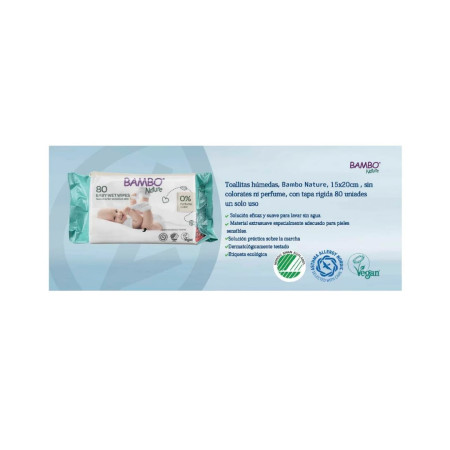 Toallitas húmedas BAMBO NATURE. Pack Ahorro