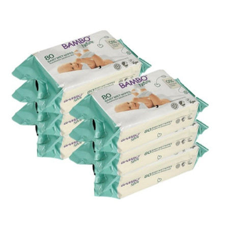 Toallitas húmedas BAMBO NATURE. Pack Ahorro