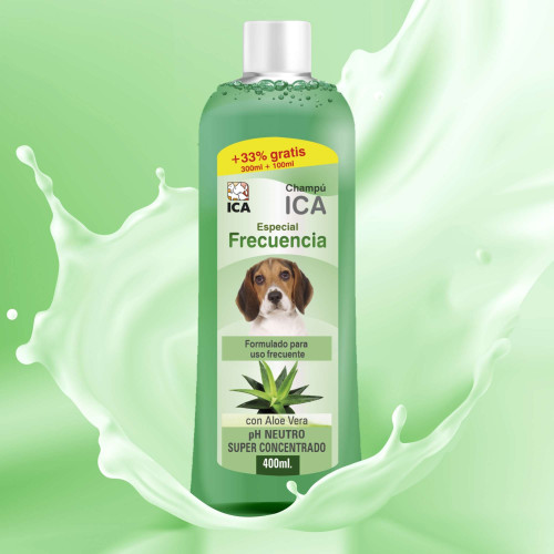 Champú frecuencia con Aloe Vera para perros