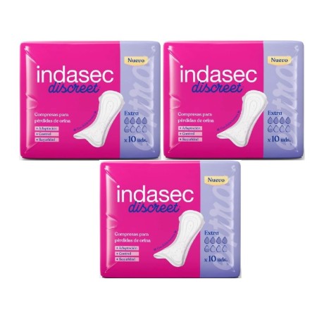 Compresas Indasec Discreet Extra. Pack Ahorro