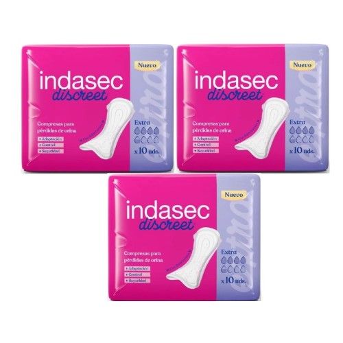 Compresas Indasec Discreet Extra. Pack Ahorro