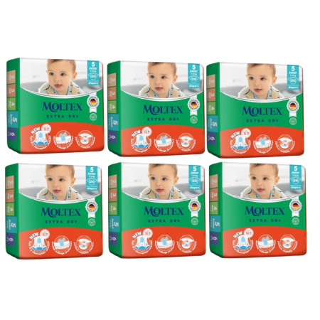 Pañales Talla 5 Extra Dry Moltex. Pack Ahorro