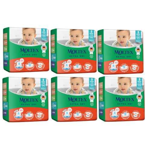 Pañales Talla 5 Extra Dry Moltex. Pack Ahorro