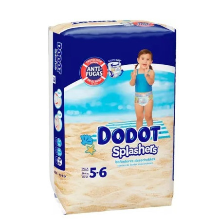Pañal-Bañador Splashers Talla 5-6 Dodot. Pack Ahorro 4 x 10