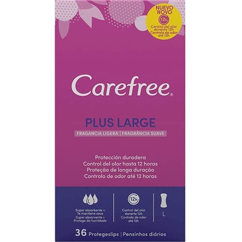 Protege slip plus large fragancia ligera Carefree. Pack Ahorro 4 x 36