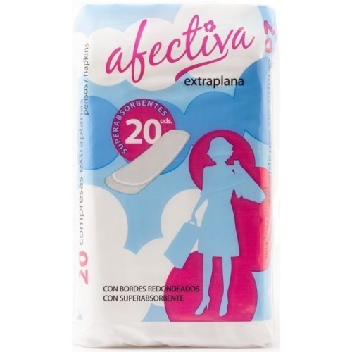 Compresa extraplana transpirable Afectiva. Pack Ahorro