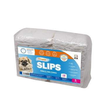 Pañales Doggy Slips. Talla S, Peso: 3,6 – 6,8 kg- 18 UDS