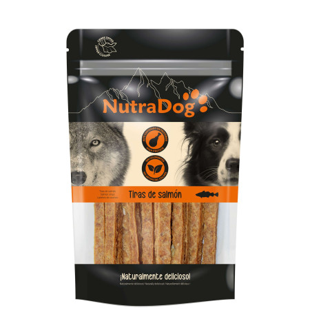 Tiras de salmón NutraDog. 350 gr