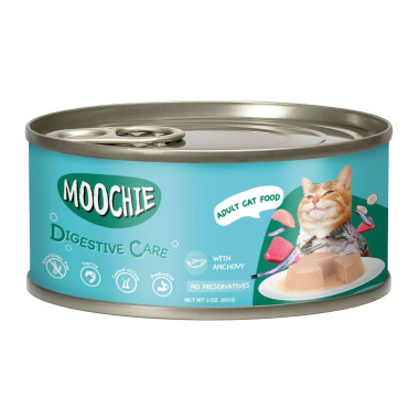 Lata de patÈ con anchoa para gatos MOOCHIE cuidado digestivo