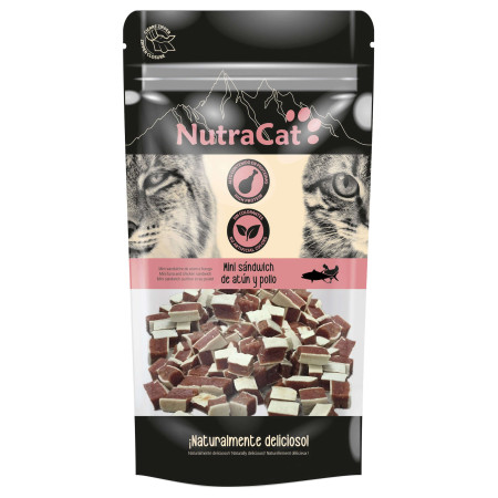 Snack Mini sándwich de atún y pollo NutraCat.  0.5 G