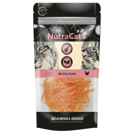 Snack Mini tiras de pollo NutraCat. 0.5 g