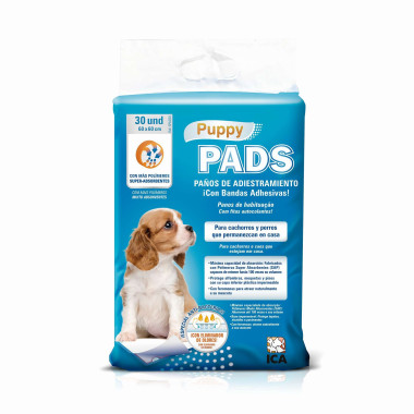 Paños de Adiestramiento Puppy Pads 60 x 60 cm, 30 uds