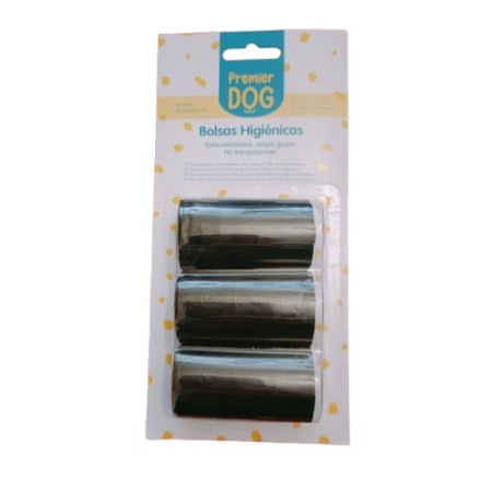 Bolsas dispensadoras de recambios negra. Premier Dog 3 x 20b