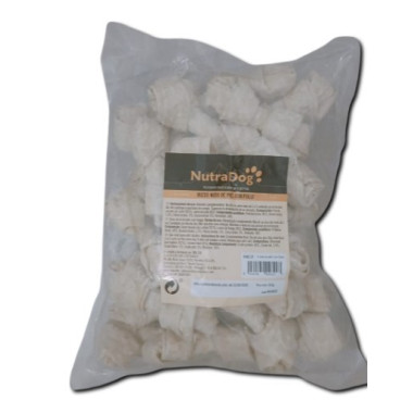 Huesos de piel con nudo sabor pollo NutraDog