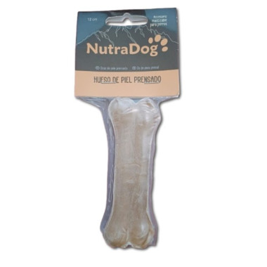 Hueso Prensado Nutradog 12 cm | Snack Natural Masticable para Perros