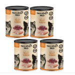 Alimento húmedo 100% natural de pollo y ternera para perros NutraDog WILD. Pack Ahorro 4 x 400 g
