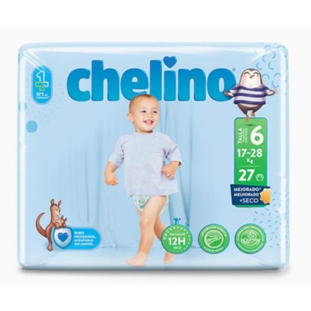 Pañal Chelino Talla 6 (17-28 Kg). Junior 27 Ud.
