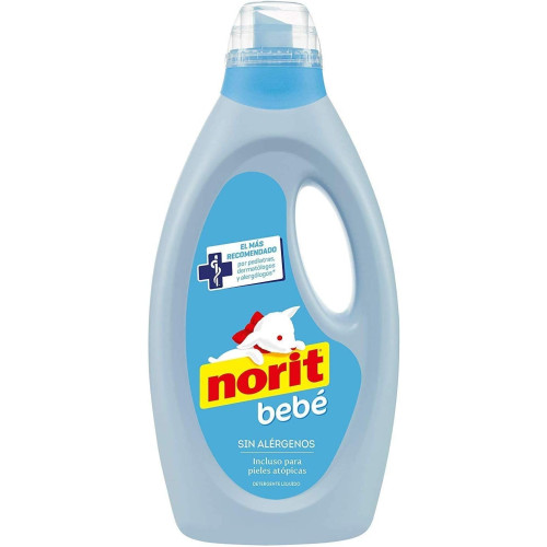 Gel detergente ropita de bebé y pieles atópicas 1125 ml Norit . Pack Ahorro 4 x 1125 ml