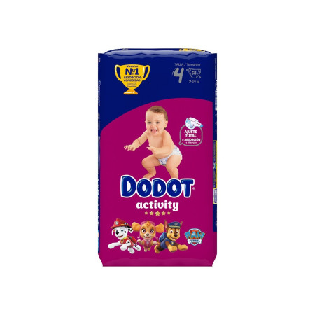Pañales Dodot Activity Talla 4. Pack Ahorro 2 x 58 【 OFERTA 】