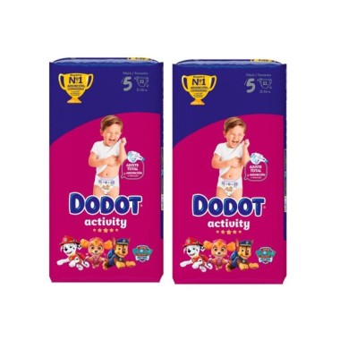 Pañales Dodot Activity Talla 5. Pack Ahorro 2 x 52  【 OFERTA 】