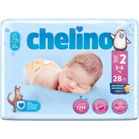 Pañal Chelino Talla 2 (3-6 kg). Recién Nacido. Pack Ahorro 168 Und