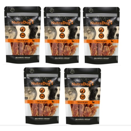 Snack filetes de pato NutraDog.Pack Ahorro 5 x 350 gr