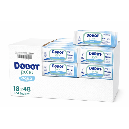 Toallitas Dodot Aqua Pure【 OFERTA 】Paquetes de 864 Uds.