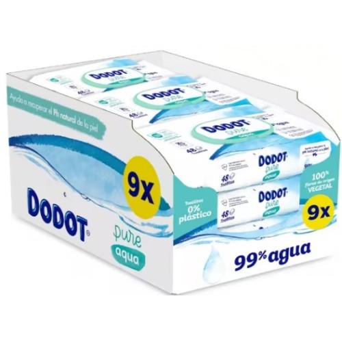 Toallitas Dodot Aqua Pure sin tapa dispensadora