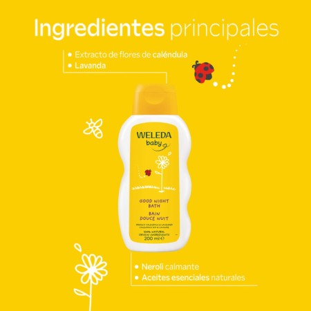 Baño de Caléndula Buenas Noches 200 ml Weleda – Rutina Relajante para Bebé