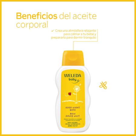 Baño de Caléndula Buenas Noches 200 ml Weleda – Rutina Relajante para Bebé