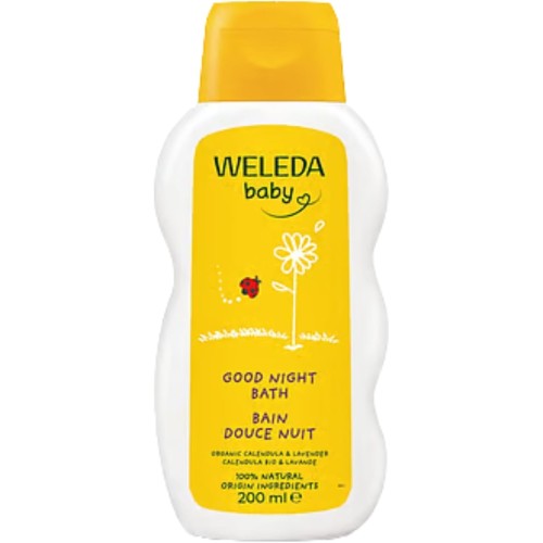 Baño de Caléndula Buenas Noches 200 ml Weleda – Rutina Relajante para Bebé