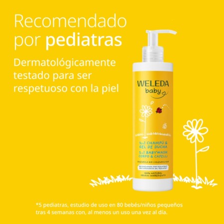 Caléndula champú y gel de ducha 400 ml . Weleda