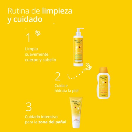 Caléndula champú y gel de ducha 400 ml . Weleda