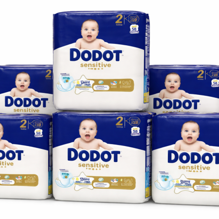 Pañales Dodot Sensitive Talla 2 . Pack súper ahorro 348 und (6x58)