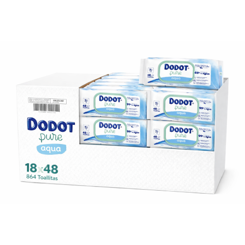 Pack Súper Ahorro Pañales Dodot Sensitive Talla 1 (116 uds) + Toallitas Pure Aqua + Libro + Muselina Recién Nacido