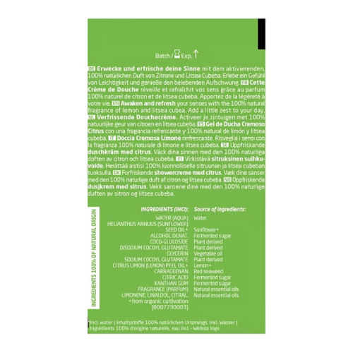 Gel de Ducha Cremoso Citrus Refresh 400 ml Weleda – Energía y Frescor Diario