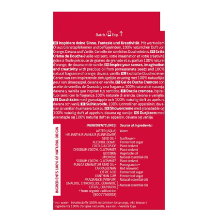 Gel de Ducha Cremoso Granada Inspire 400 ml Weleda – Hidratación y Cuidado Antioxidante