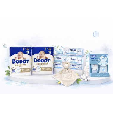 Pack Súper Ahorro: Pañales dodot sensitive Talla 1 + Toallitas Pure + Chicco