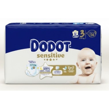 Pañales Dodot Sensitive Talla 3【 OFERTA 】56 Unidades.