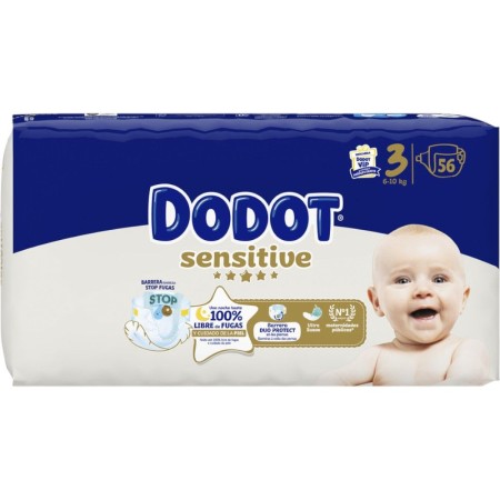 Pañales Dodot Sensitive Talla 3 (168 Uds.)【 OFERTA 】