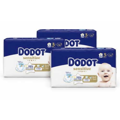 Pañales Dodot Sensitive Talla 3 (168 Uds.)【 OFERTA 】
