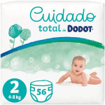 Pañales Dodot Cuidado Total. Talla 2 (4-8kg) 56 Und