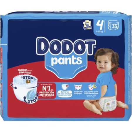 Pañales Dodot Pants Talla 4. Pack Ahorro 3 x 33【 OFERTA 】