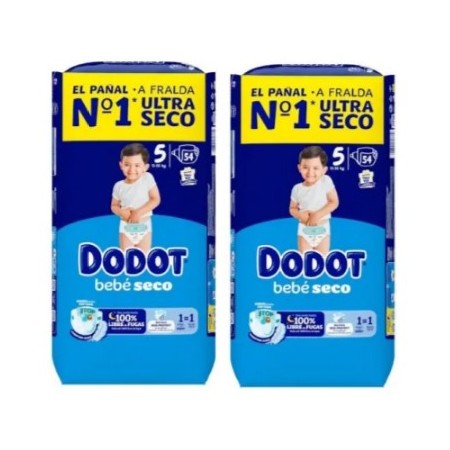 Pack Súper Ahorro: Pañales Dodot Bebé Seco Talla 5 + Pants Talla 5 + Toallitas Sensitive