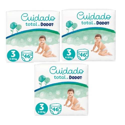 Pañales Dodot Cuidado Total. Talla 3 (6-10kg) 46 Und