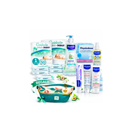 Pack Súper Ahorro: Pañales talla 1 Dodot Cuidado Total + Mustela + Riñonera de regalo
