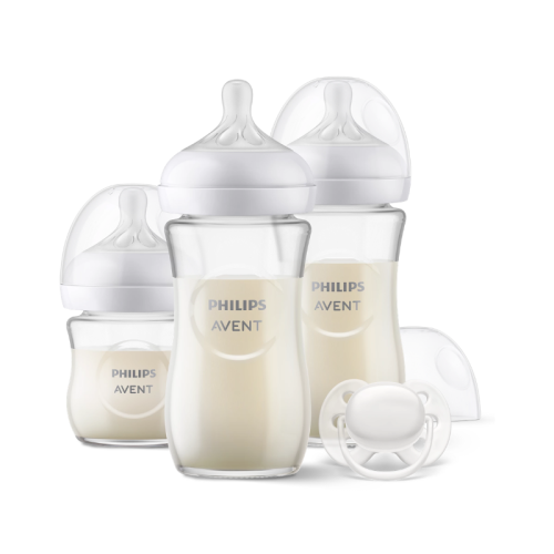 Pack Philips Avent Cristal Natural Response 3 Biberones + 1 Chupete